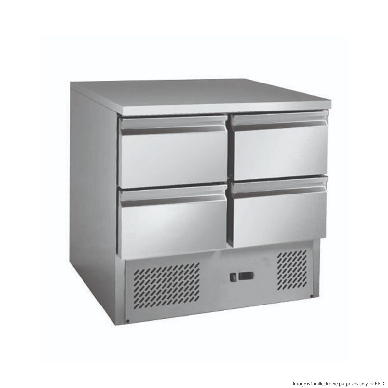 Thermaster GNS900-4D - 4 Drawer Work Bench Fridge