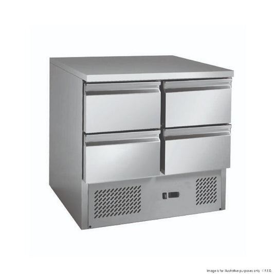 Thermaster GNS900-4D - 4 Drawer Work Bench Fridge