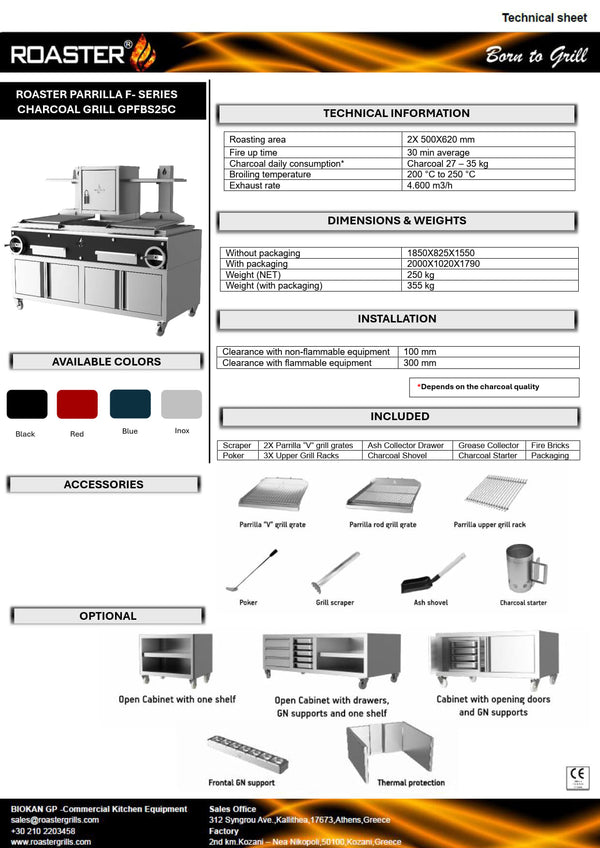 Roaster GPFS 25C - Parilla Grill