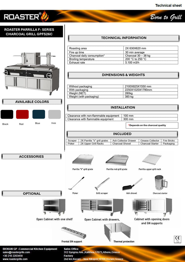 Roaster GPFS 26C - Parilla Grill
