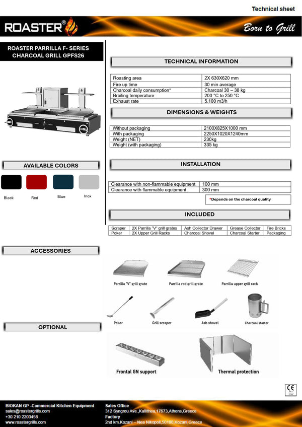 Roaster GPFS 26 - Parilla Grill