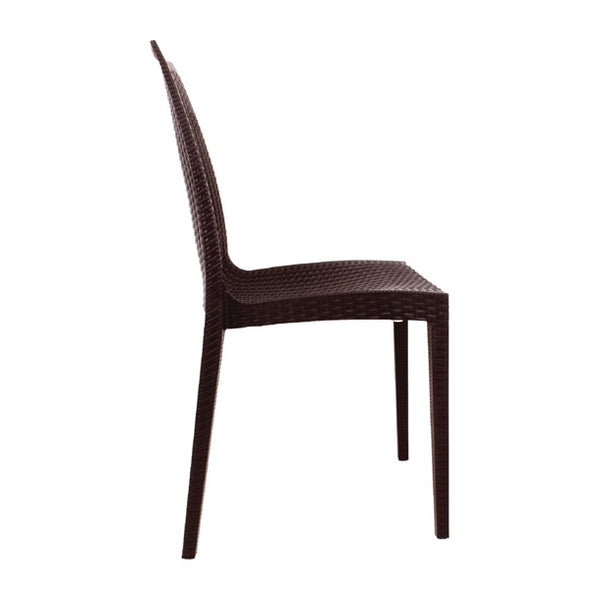 Bolero GR361 - Four Rattan Bistro Side Chairs