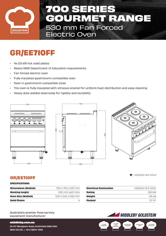 Goldstein GR/EE710FF - Range Oven