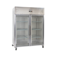 Exquisite GSC1410G - Two Glass Door Upright Fridge
