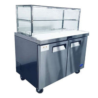 Atosa MSF8302G 2 Door Sandwich Bar with Glass Canopy