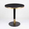 Gold Aluminium Edge Sintered Laurent Black Stone Top with Black Discus Base