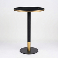 Gold Aluminium Edge Sintered Stone - Black Base