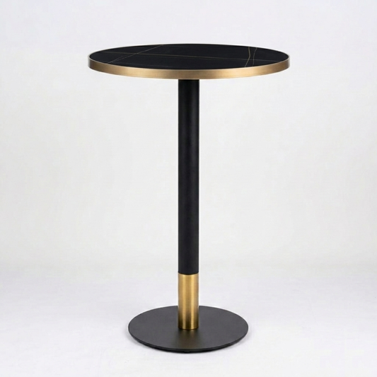 Gold Aluminium Edge Sintered Stone - Black Base