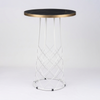 Gold Aluminium Edge Sintered Stone with Kanpai Bar Base