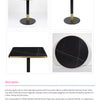 Gold Aluminium Edge Sintered White Stone Top with White Discus Base