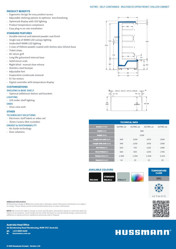 Hussmann H2TMS-14 - Open Multideck Chiller