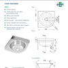 3Monkeez HBCR - Corner Stainless Steel Hand Basin