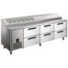 Glacian HPB2476DDD - Pizza Prep Fridge