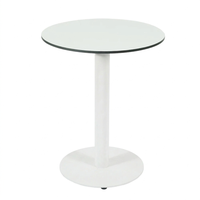 HPL Compact Laminate Tabletop with Round 450 Base White