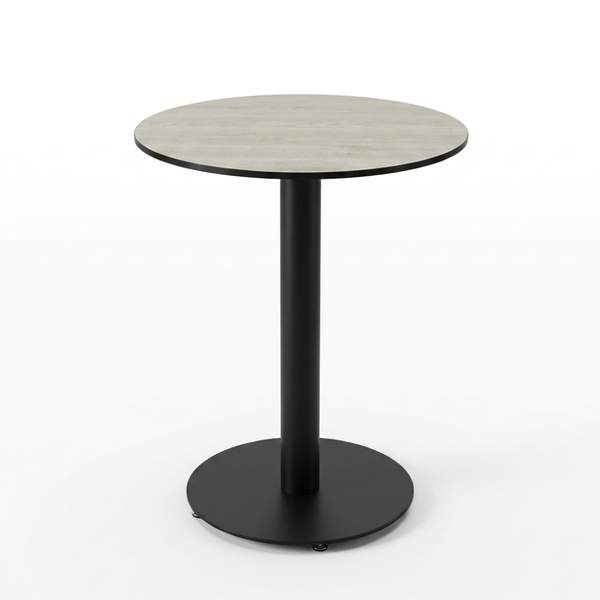 HPL Nordic Oak Compact Laminate Tabletop with Round 450 Table Base