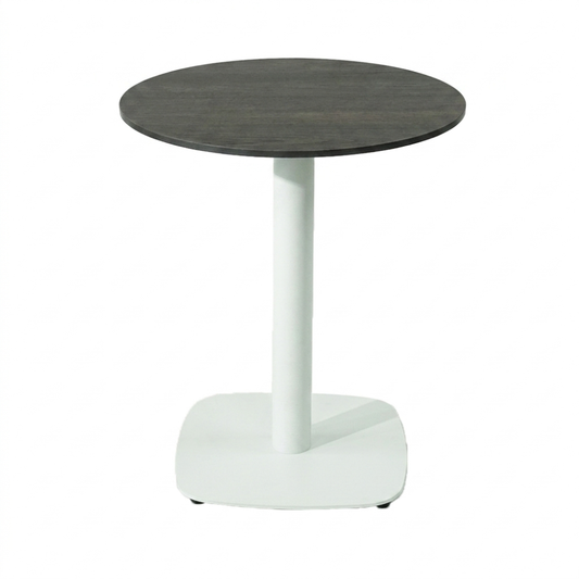 HPL Nordic Oak Compact Laminate Tabletop with Cavallo 450 Table Base White