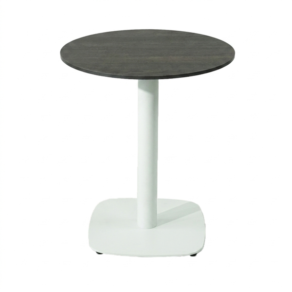 HPL Nordic Oak Compact Laminate Tabletop with Cavallo 450 Table Base White