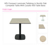 HPL Smoked Elm Compact Laminate Tabletop with Cavallo 450 Table Base