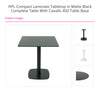 HPL Compact Laminate Table Black with Cavallo Base