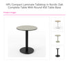 HPL Nordic Oak Compact Laminate Tabletop with Round 450 Table Base