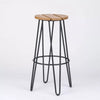 Hairpin Steel Bar Stool with Non-Wood Slat Seat