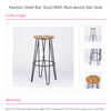 Hairpin Steel Bar Stool with Non-Wood Slat Seat