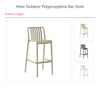 Helix Outdoor Polypropylene Bar Stool
