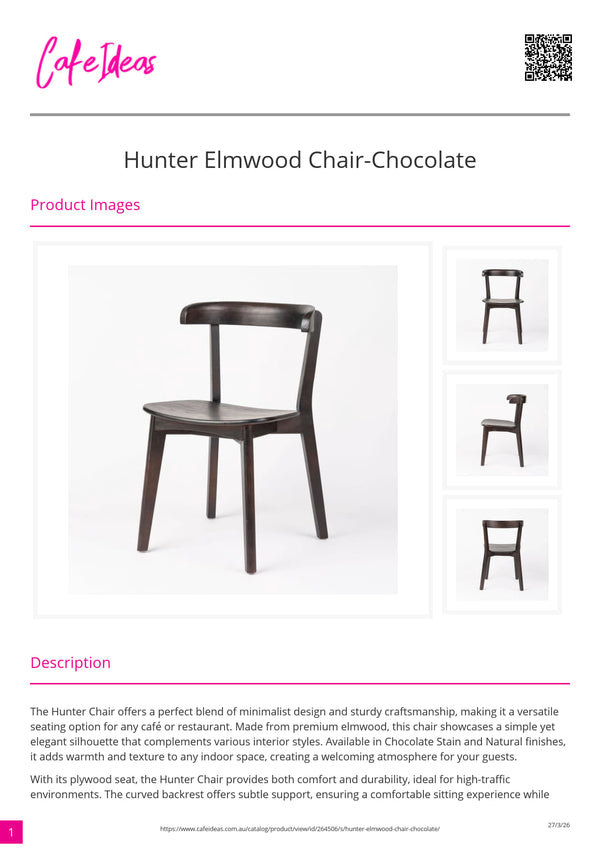 Hunter Elmwood Dining Chair