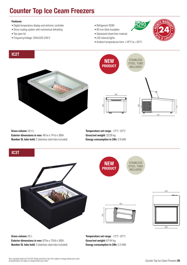 Exquisite IC2T - Ice Cream Freezer