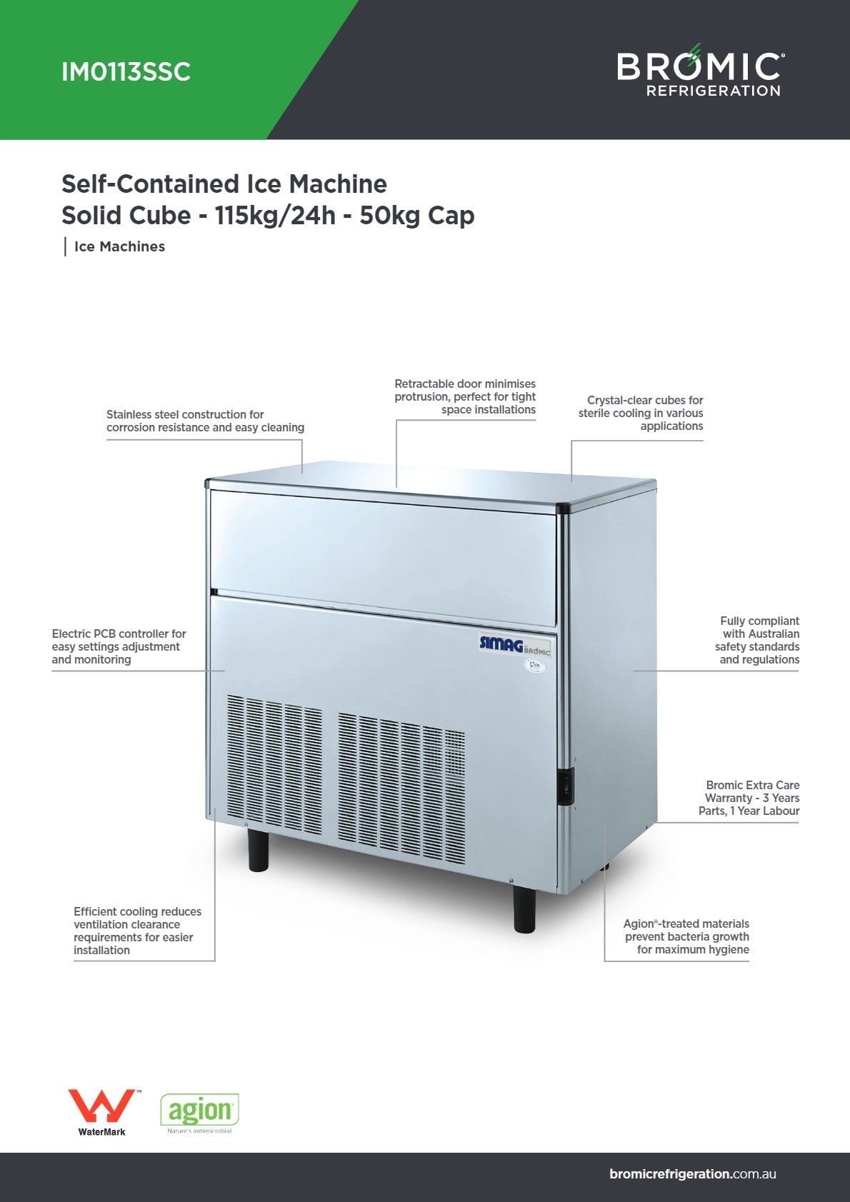 Bromic IM0113SSC - Self Contained Ice Machine
