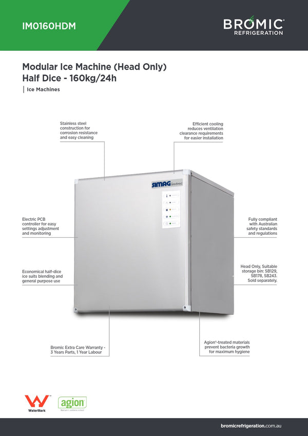 Bromic IM0160HDM - Modular Ice Machine Head