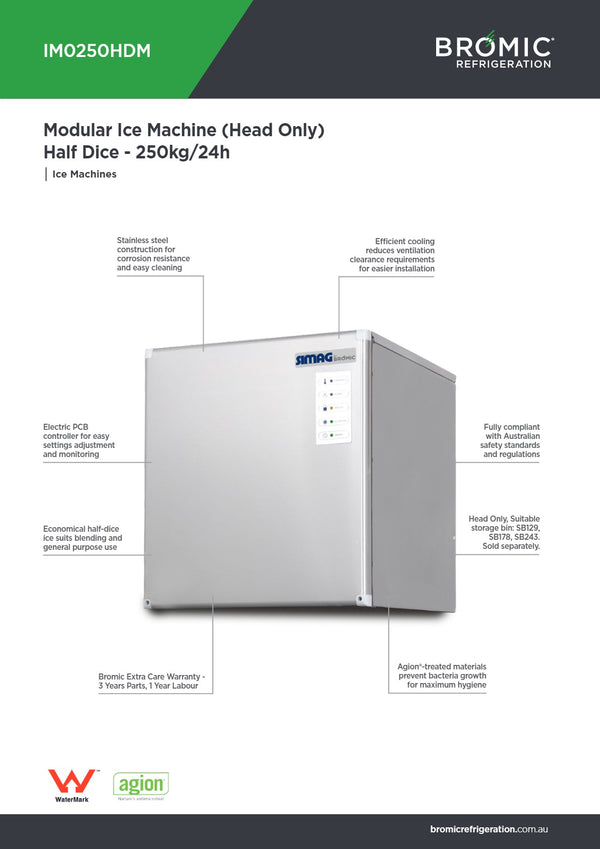 Bromic IM0250HDM - Modular Ice Machine Head