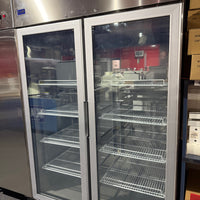 KAM Double Glass Door Upright Fridge