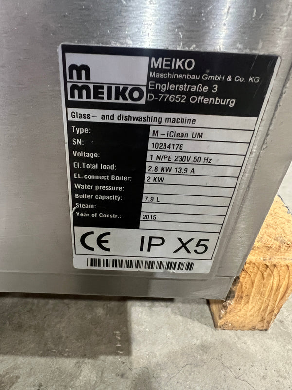 Meiko M-iClean UM Premium Glass and Dishwasher