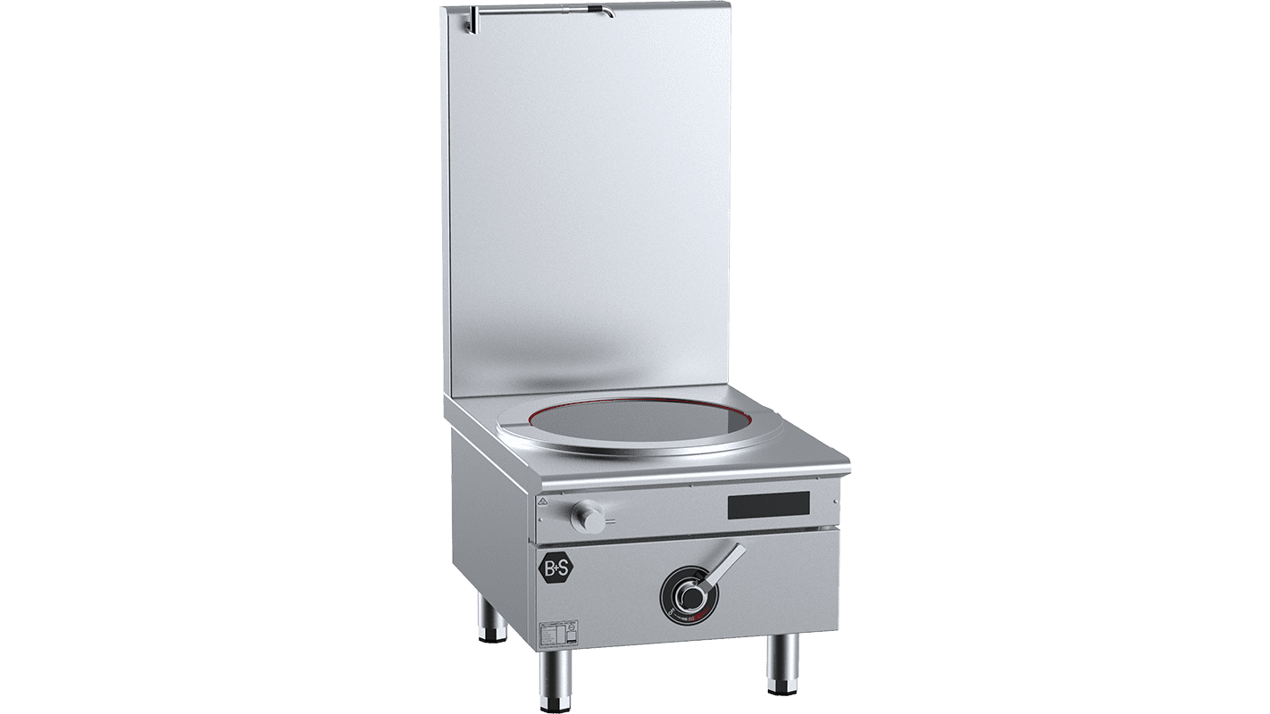 B&S IN-SP1-12-HS Single Hole Induction Stock Pot with High Splashback 12kW