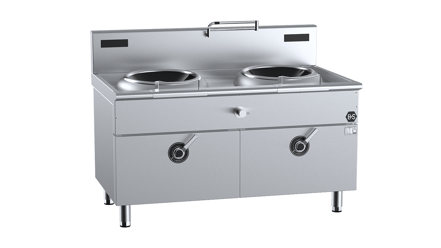 B&S IN-W2-12 2 Hole Induction Wok 2x 12kW