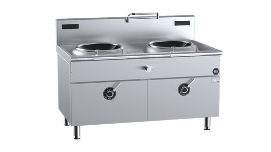 B&S IN-W2-12 2 Hole Induction Wok 2x 12kW