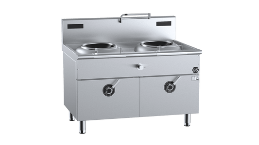 B&S IN-W2-8 2 Hole Induction Wok 2x 8kW