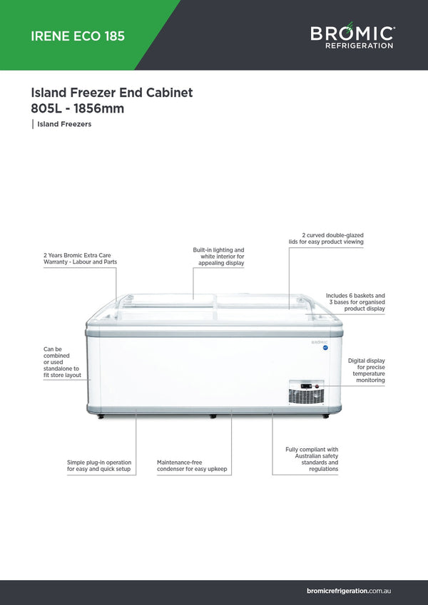Bromic Irene ECO185 - Island Freezer