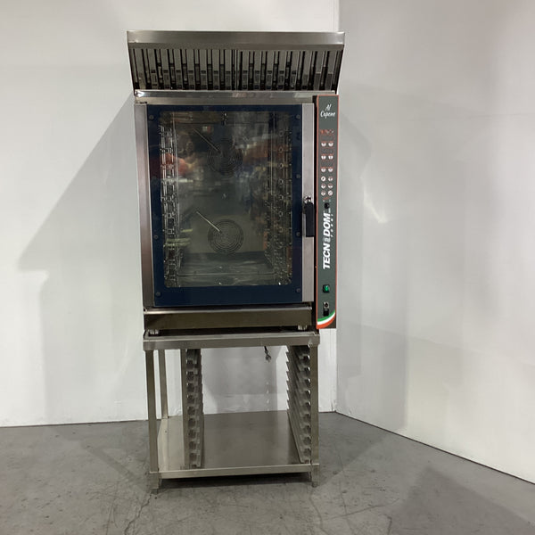 Tecnodom TDC-10VH 10 Tray Combi Oven + Stand & FED Exhaust Canopy