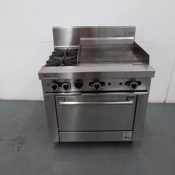 TrueHeat RCR9-2-6G 2 Burner Range Oven With 2 Burner Griddle