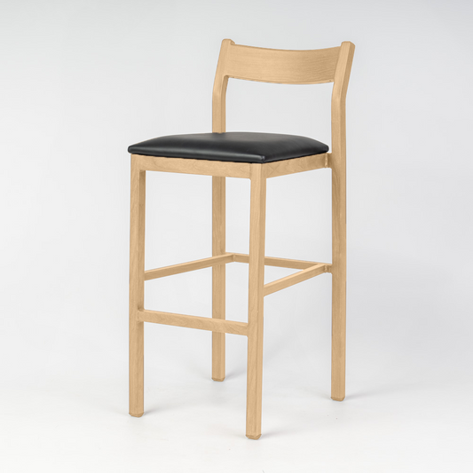 Imola Aluminium Bar Stool with Beech Frame