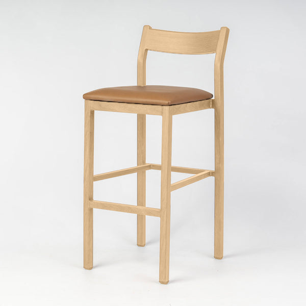 Imola Aluminium Bar Stool with Beech Frame