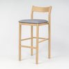 Imola Aluminium Bar Stool with Beech Frame
