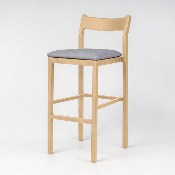 Imola Aluminium Bar Stool with Beech Frame