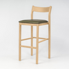 Imola Aluminium Bar Stool with Beech Frame