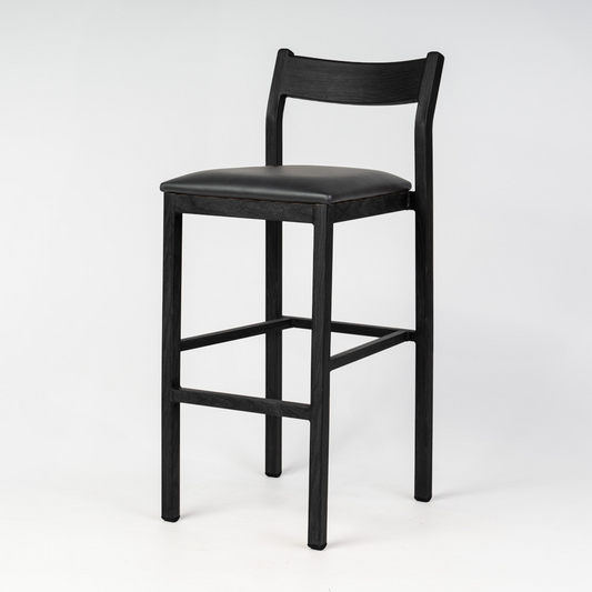 Imola Aluminium Bar Stool with Black Frame