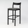 Imola Aluminium Bar Stool with Black Frame