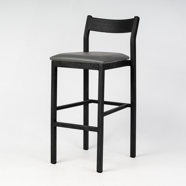 Imola Aluminium Bar Stool with Black Frame