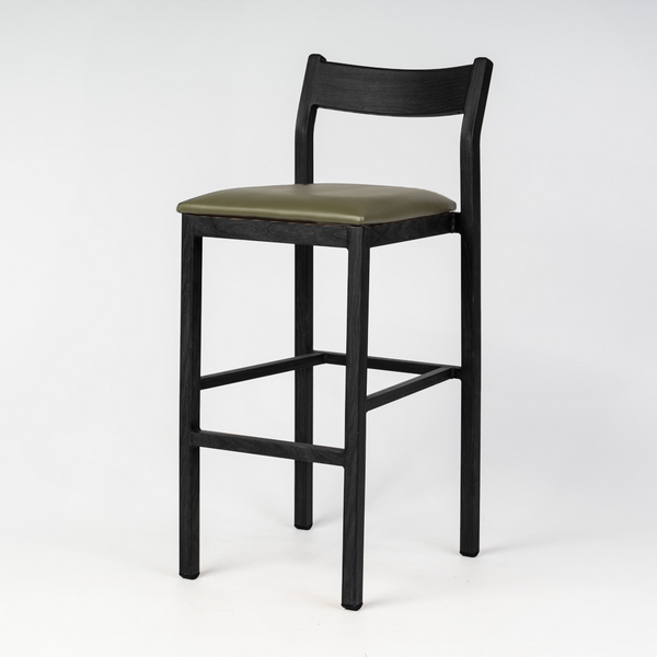 Imola Aluminium Bar Stool with Black Frame